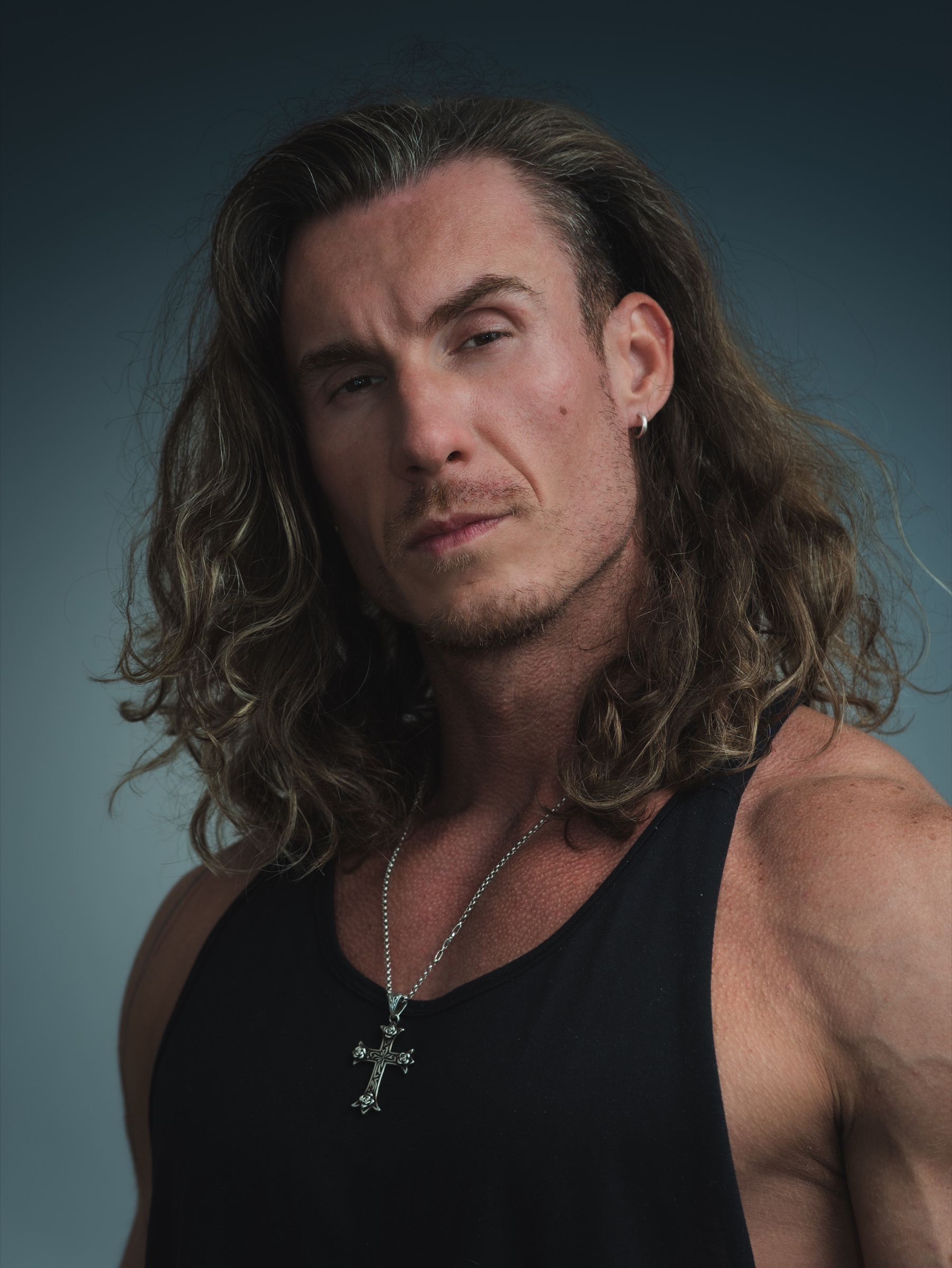 Adi Gheo Romanian actor long-hair casting portrait